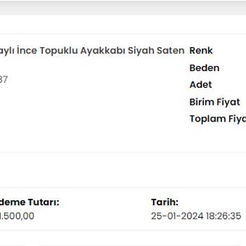 Duygu Shoes Bag Hatalı Gönderim ve İade Sorunu