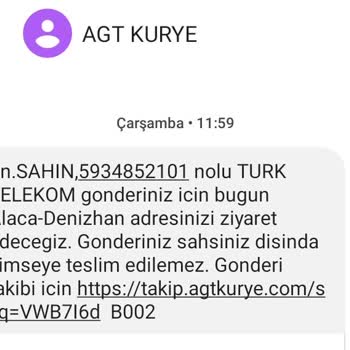 AGT Kurye (aynigunteslim.com) Mağduriyetimin Giderilmesini İstiyorum