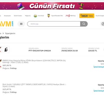 Pttavm.com Ürünlerimi Göndermemesi