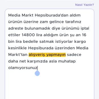 Hepsiburada Media Markt Den Alınan Kurutma Makinesi İptal Etmesi