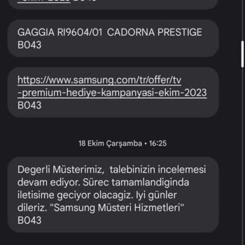 Samsung Hediye Ürünü Göndermiyor