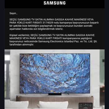 Samsung Hediye Ürünü Göndermiyor