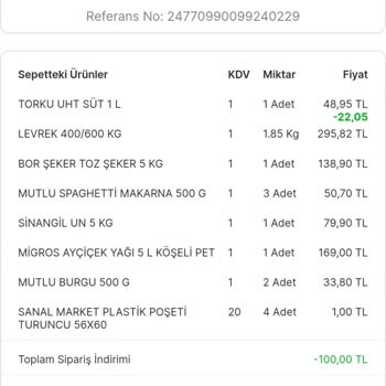 Migros Sanal Market Teslimat Sorunu