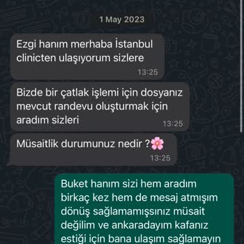 İstanbul Clinic Sivas Şubesi Şikayet