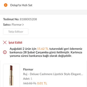 Trendyol İndirimli Ürünümü İptal Etti
