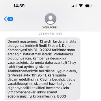 Vodafone 3+9 Aylık Sözleşme Saçmalığı