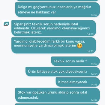 Watsons Siparişlerimi Kafasına Göre İptal Ediyor