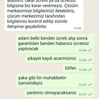 2 Gün Önce Aldığım SEG TV İçin Tozlandığı İçin Ücret İstiyorlar