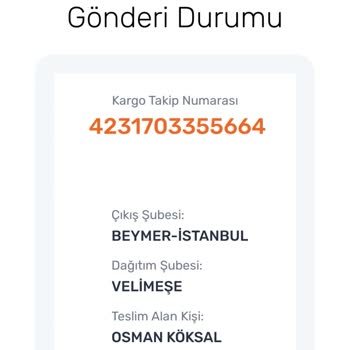 Velimeşe Aras Kargo Kargomu Kaybetti