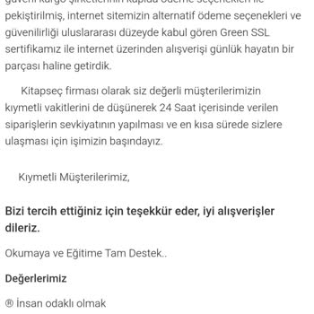 Kitap Seç'te Müşteri Mağduriyeti...