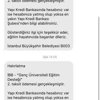 İBB Genç Üniversiteli Bursu 2. Taksit Sorunu