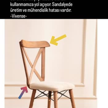 Vivense/ Sandalyeler Pişman Etti.