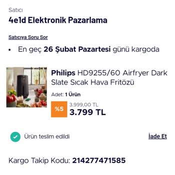 Teknosa Yanlış Ürün Gönderilmesi