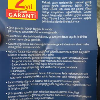 Vileda Turbo Pedallı Temizlik Seti Su Sıkmıyor