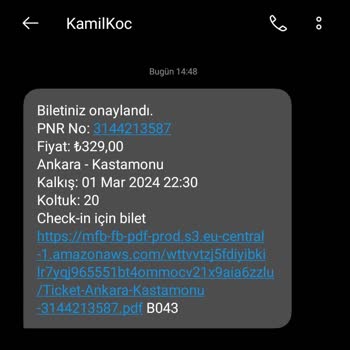 Kamil Koç Benim Adıma Başkasına Bilet