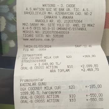 Watsons Kasa Arkası Ürün Sıkıntısı