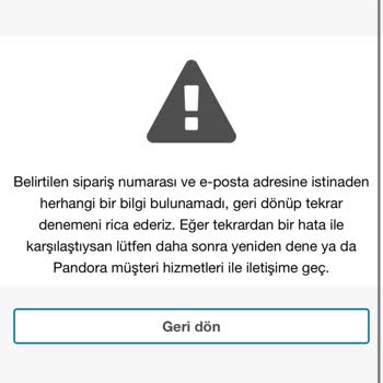 Pandora Mücevher İade Yapamıyorum Müşteri Hizmetleri Yok