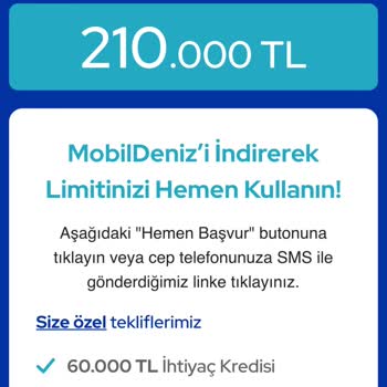 Denizbank Süper Limit Aldatmacası