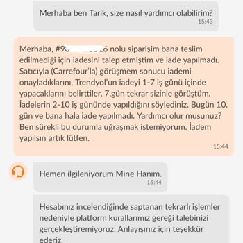 Trendyol Teslim Edilmeyen Ürünün İadesi Yapılmıyor
