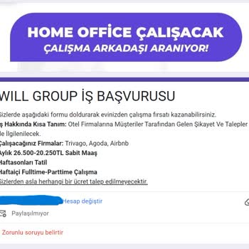 Will Danışmanlık (arkasdanismanlik.org) Home Office İş Başvurusu Mağduriyeti