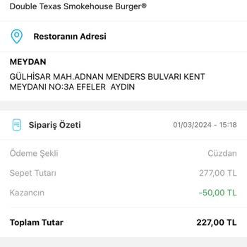 Tıkla Gelsin Burger King Sipariş Eksikliği İlgisiz Kasiyer