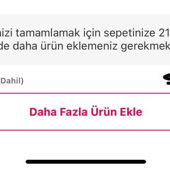 Yemeksepeti Daha Fazla Ürün Ekle Yazısı