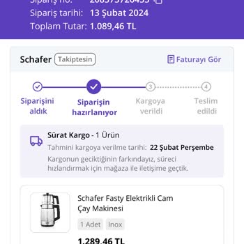 N11 Ve Mağazası Schafer Kargolama Şikayeti