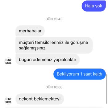 iloveshoes.com.tr Ürün Teslimat Ve İade Sürecinde Yaşanan Sorunlar