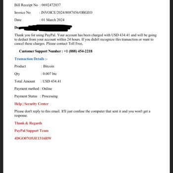 PayPal Bitçoin Ödemesi Yapılmış