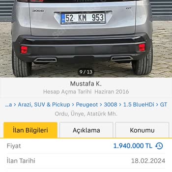 Peugeot Kanun Dışı Araç Satışı