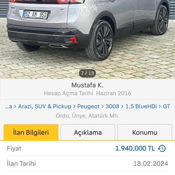 Peugeot Kanun Dışı Araç Satışı