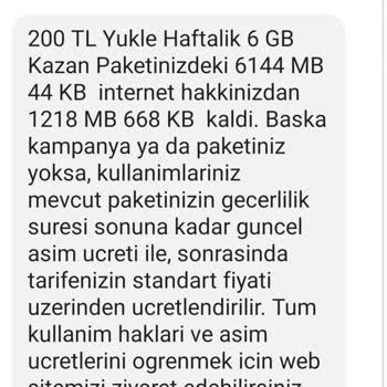 Bimcell Hattımdaki 190 TL'nin Çekilmesi
