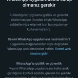 WhatsApp Resmi Uygulama Hatası