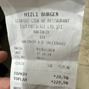 Hızlı Burger Atakent Halkalı Şubesi