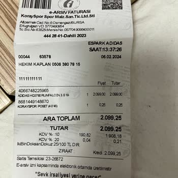 Koray Spor Adidas Ürün Fiyat Farkı