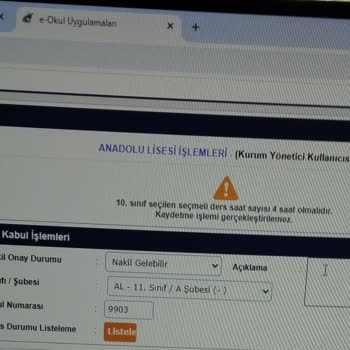 Milli Eğitim Bakanlığı (MEB) Seçmeli Ders Nedeni İle Nakil Sıkıntısı