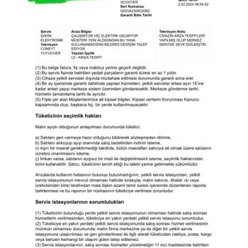 Tam 4 Aylık Bilkom Segway Servis Mağduriyeti