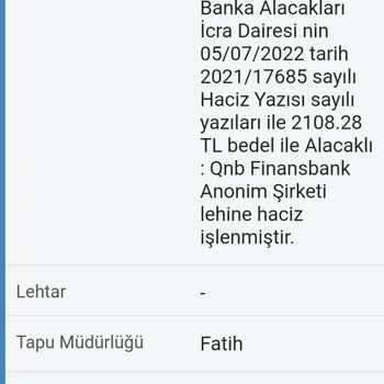 QNB Finansbank E Haciz Kaldırmıyor