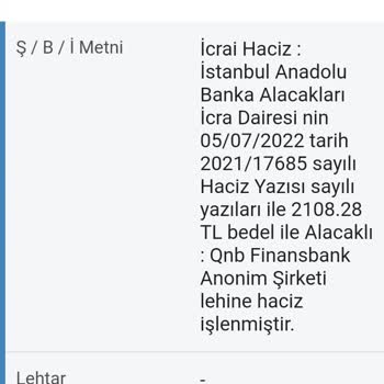 QNB Finansbank E Haciz Kaldırmıyor