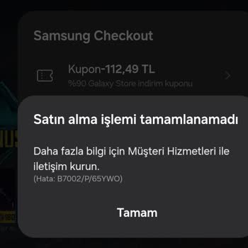 Samsung Telefon Oyun İçerisinde Satın Alma İşleminde Hatta Veriyor