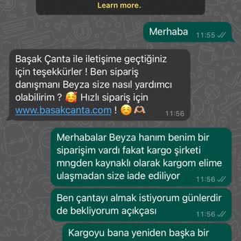 Başak Çanta Para İadesi Yapmıyor.