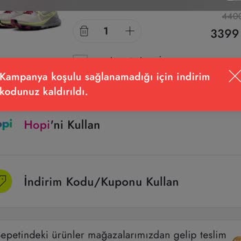 Boyner Çark İndirim Kodu Verip Kullandırtmıyor.
