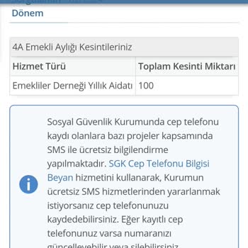 Türkiye Emekliler Derneği Emekli Kesintisi Üyelik Aidatı