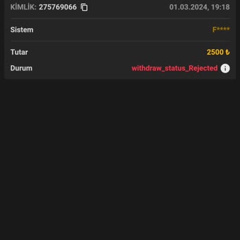 Rexusbet'te Yaşanan Ödeme Problemi