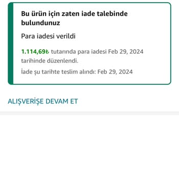 Amazon Türkiye Para İadesi Politikası