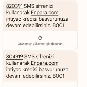 Enpara'dan Talebim Olmadan İhtiyaç Kredisi Başvuru İçin Mesaj Geldi