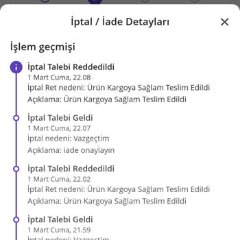 N11 Siparişi İptal Etmiyor