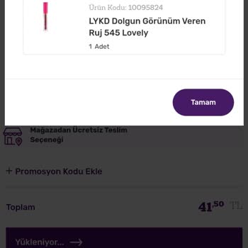 Gratis Ürün Stok Gözüküp Sepeti Tamamladıktan Sonra Silinmesi