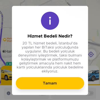 BiTaksi Hizmet Bedeli Alıyor Sebepsiz Saçmalık!