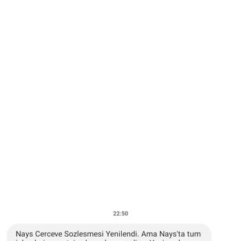 Nays Bilgim Dışında Mesaj Geldi
